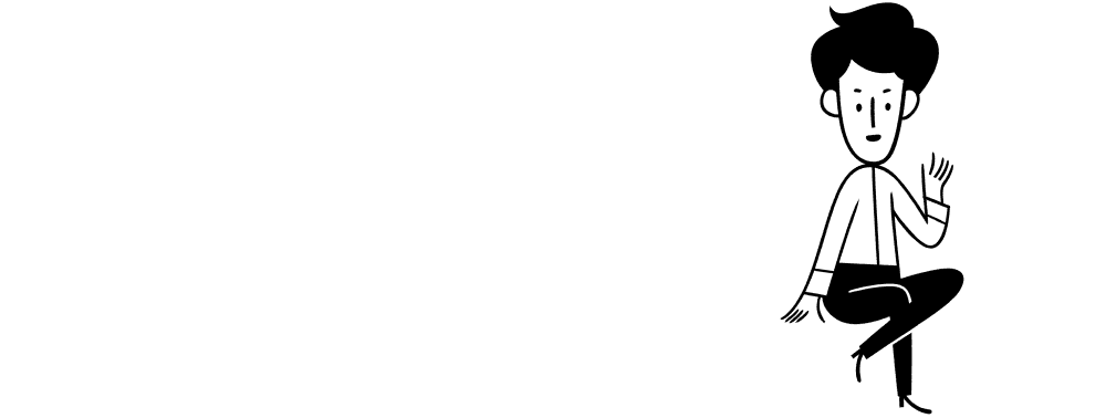 Abbildung einer Person, die auf einem Videorecorder sitzt