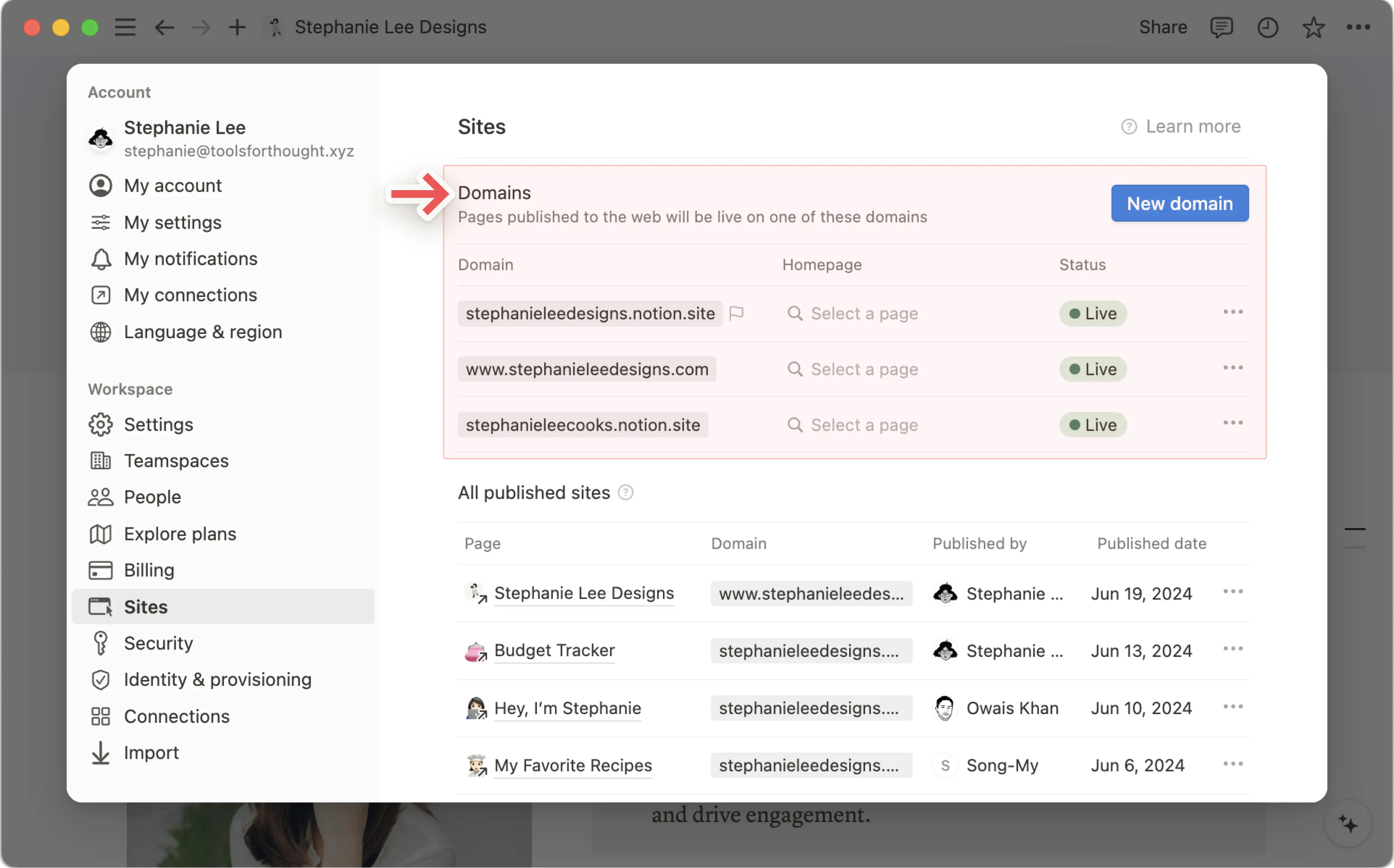 hc: Verwalte deine Notion-Domains