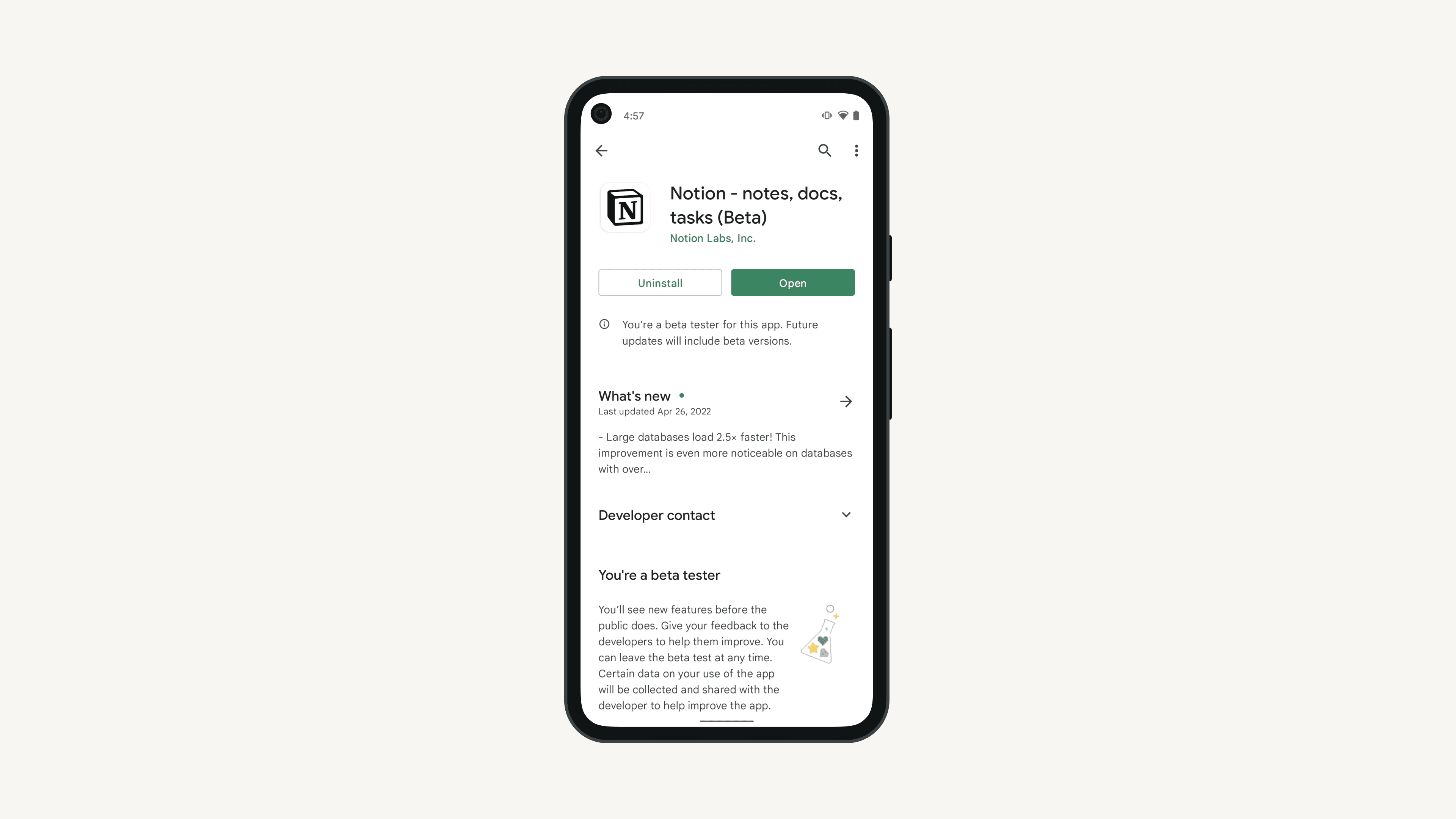 Für die Beta-Version der mobilen Notion-Apps anmelden
