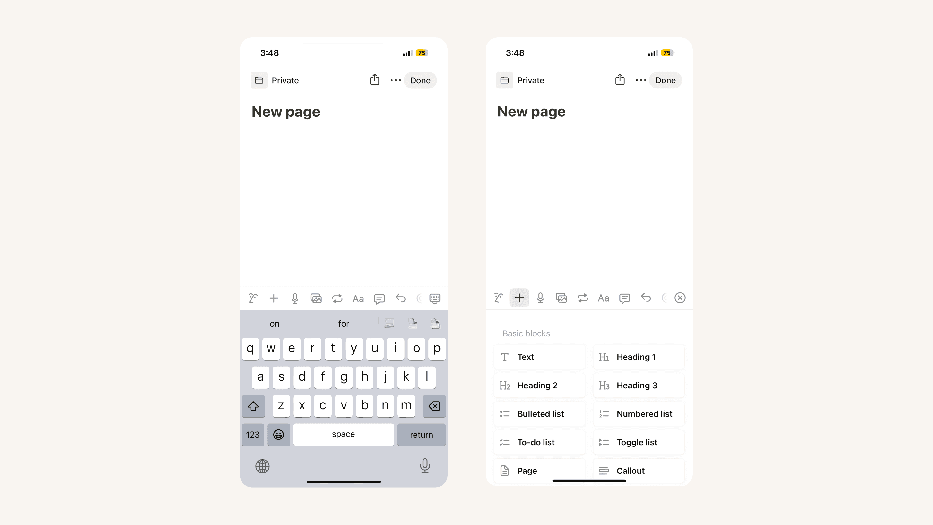 Bearbeiten am Mobilgerät