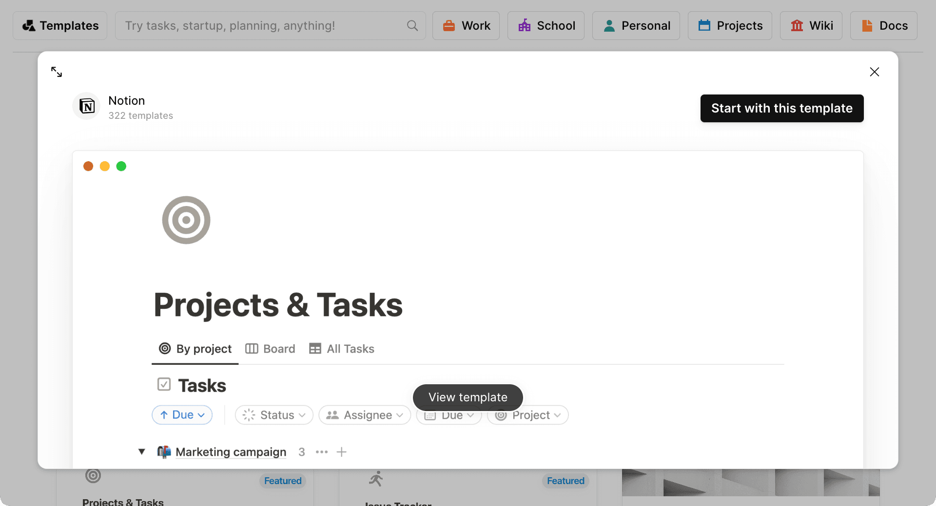 Eine sofort einsetzbare Vorlage.