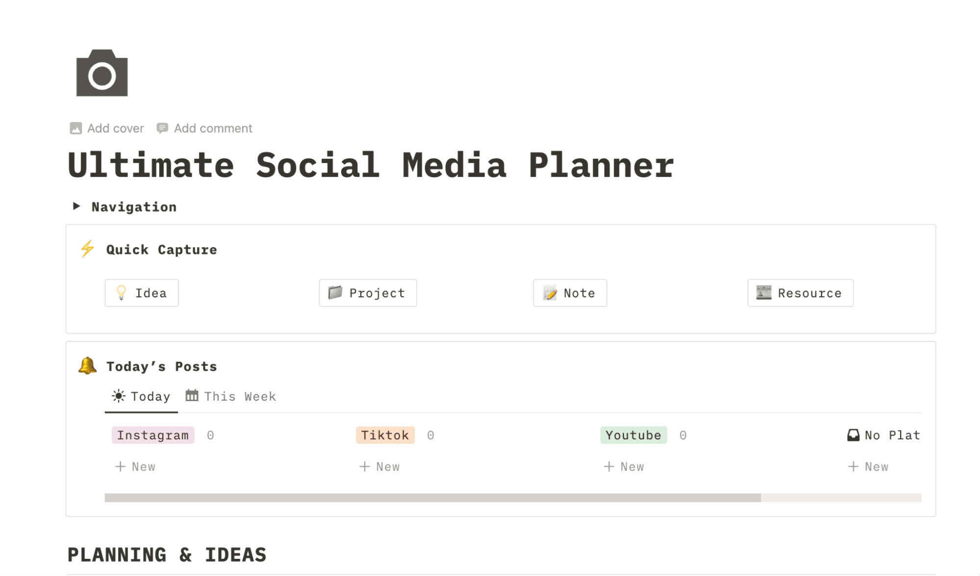 The Ultimate Social Media Planner