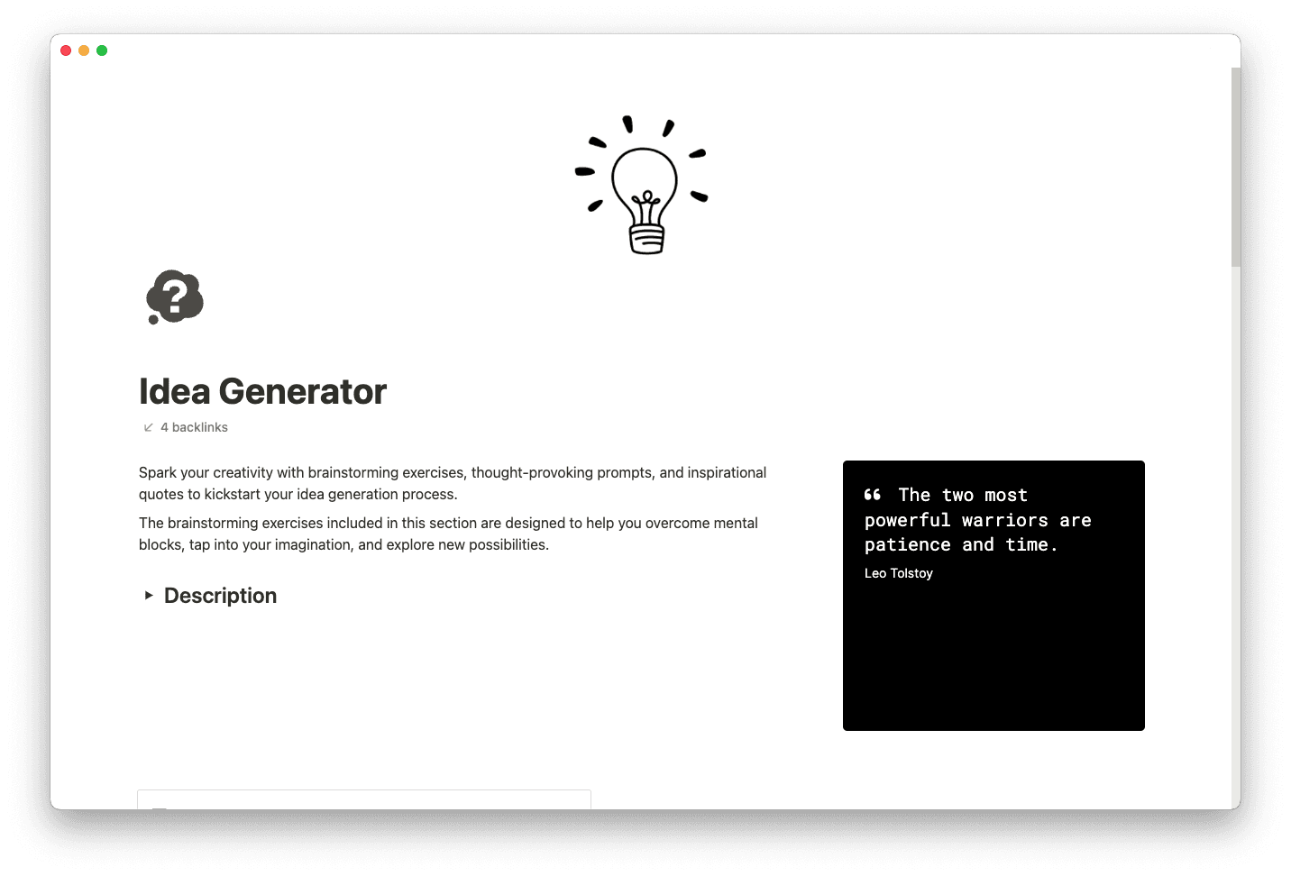 idea generator template thumbnail