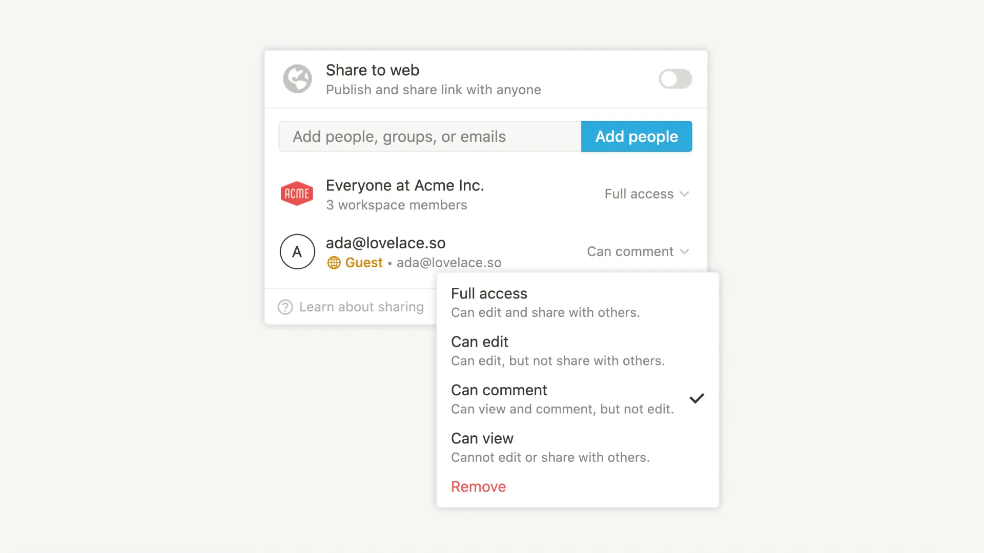 Freigabe und Zusammenarbeit