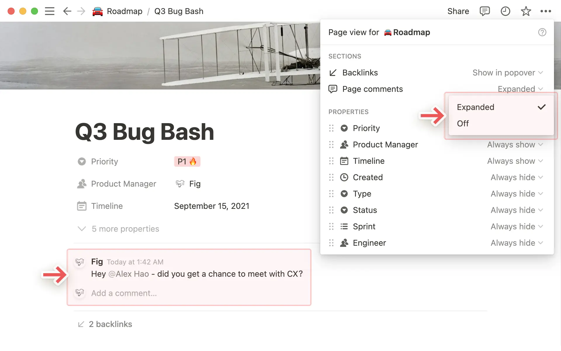 Kommentare konfigurieren