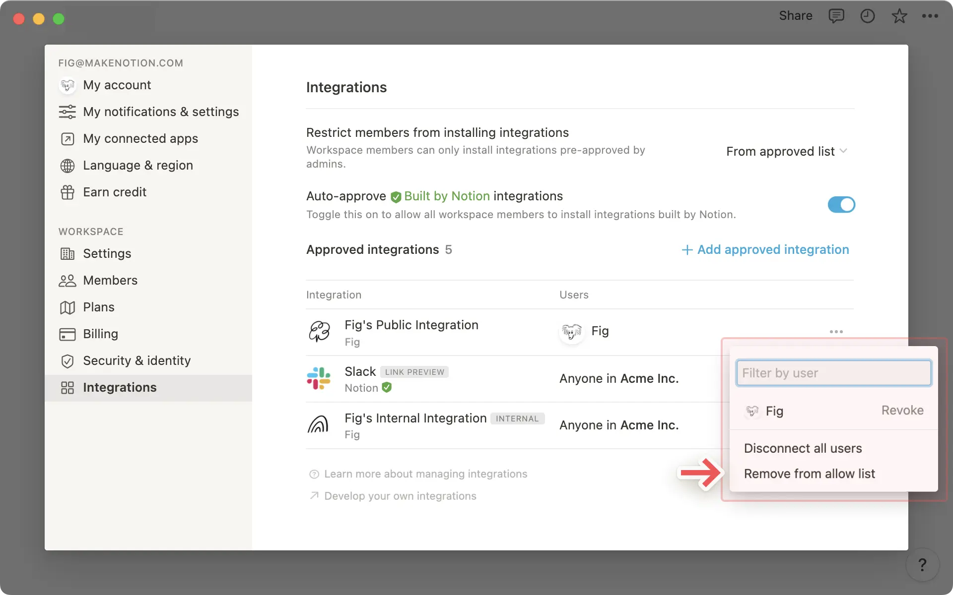 Integration – Optionen