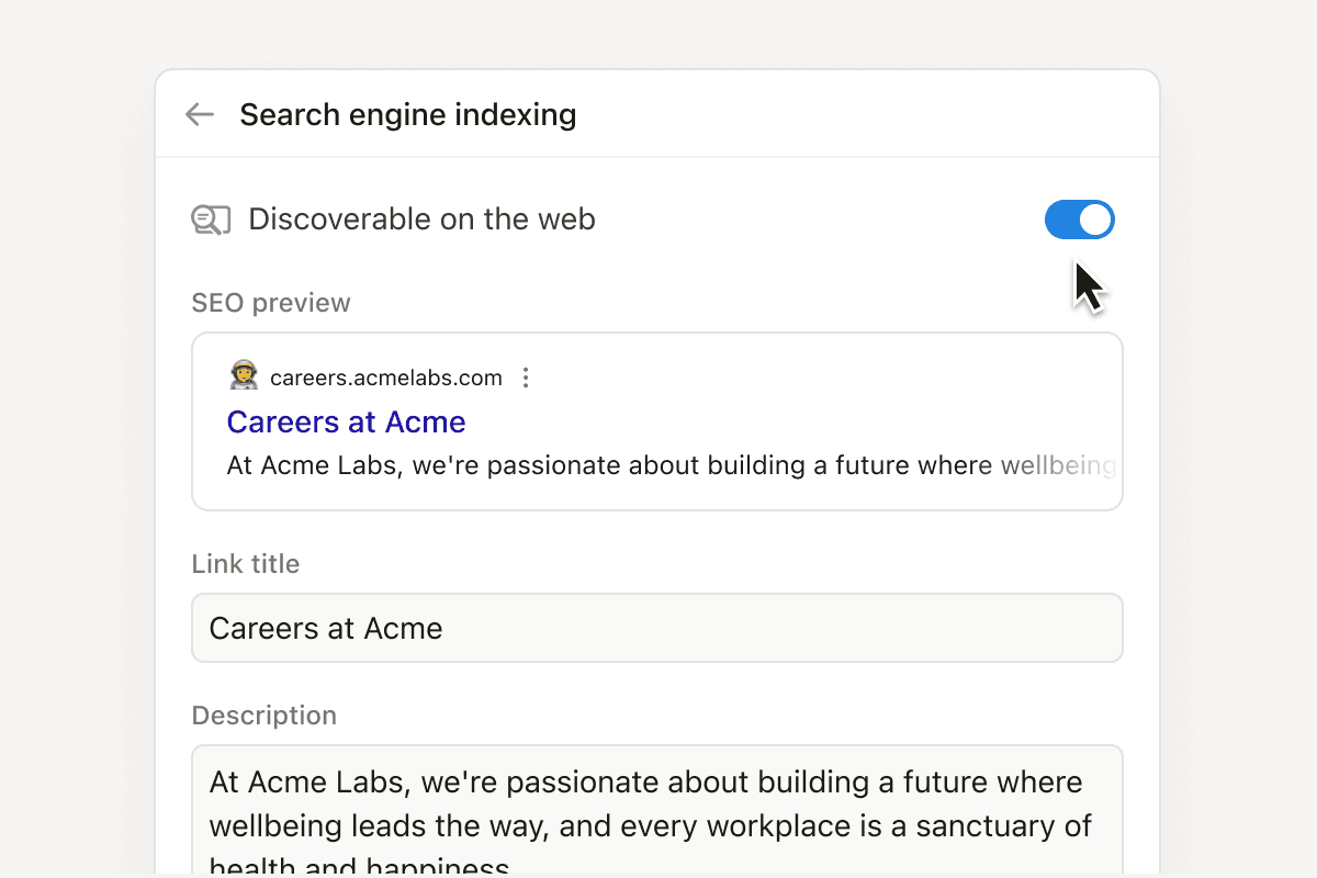 Mit den individuellen SEO-Einstellungen für deine Notion-Website wirst du so in der Suche angezeigt, wie du willst.