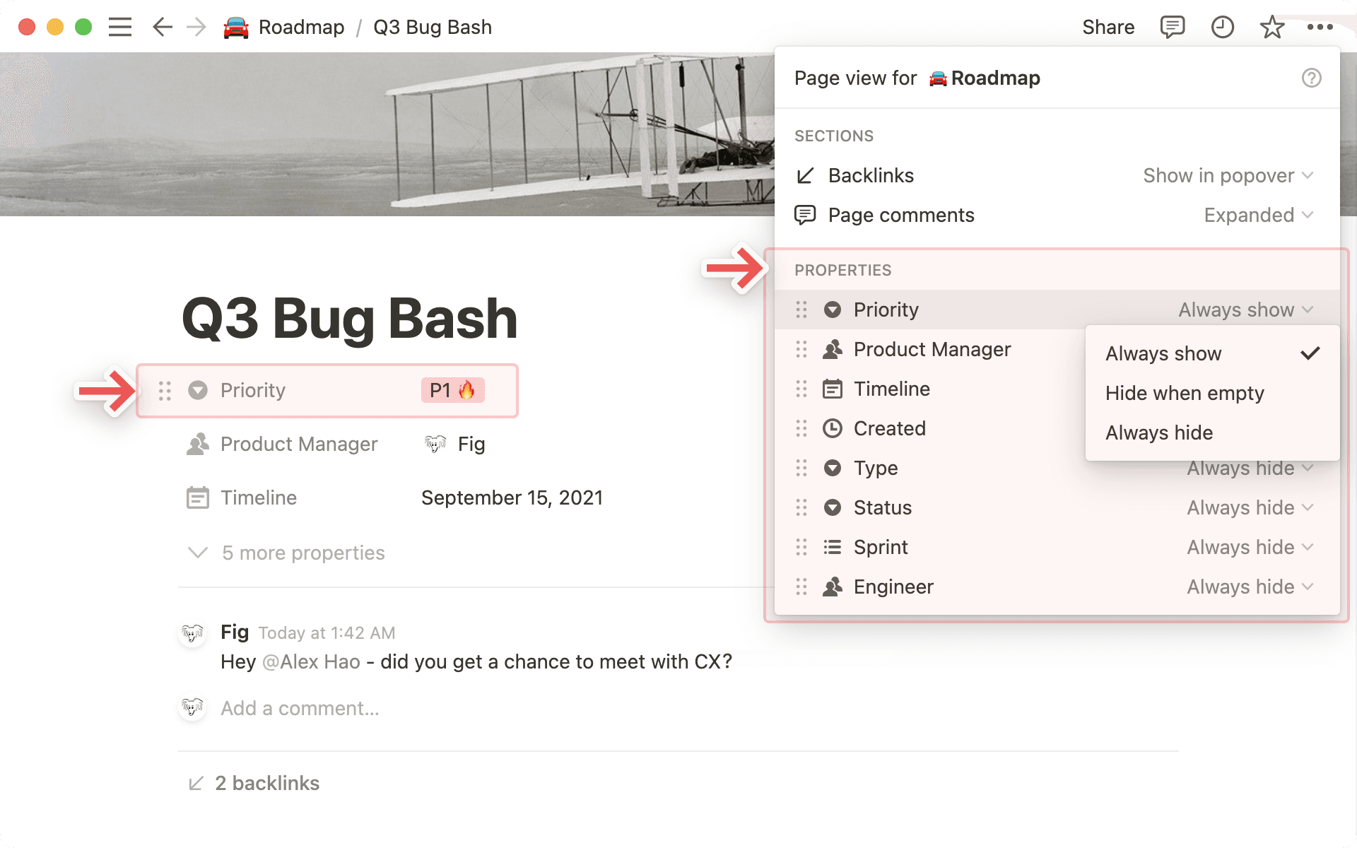 Eigenschaften konfigurieren