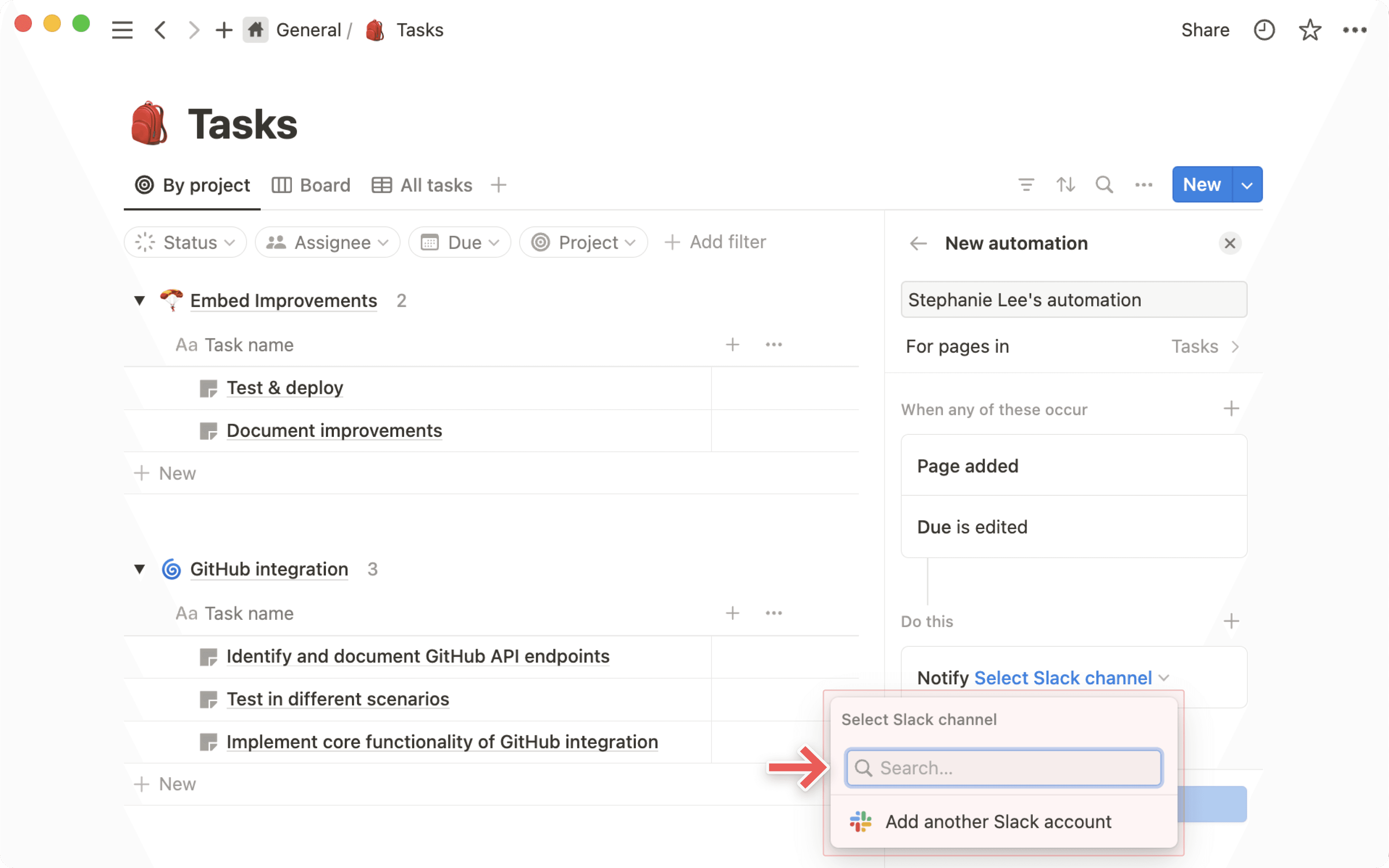 HC: Slack-DB-Automatisierung