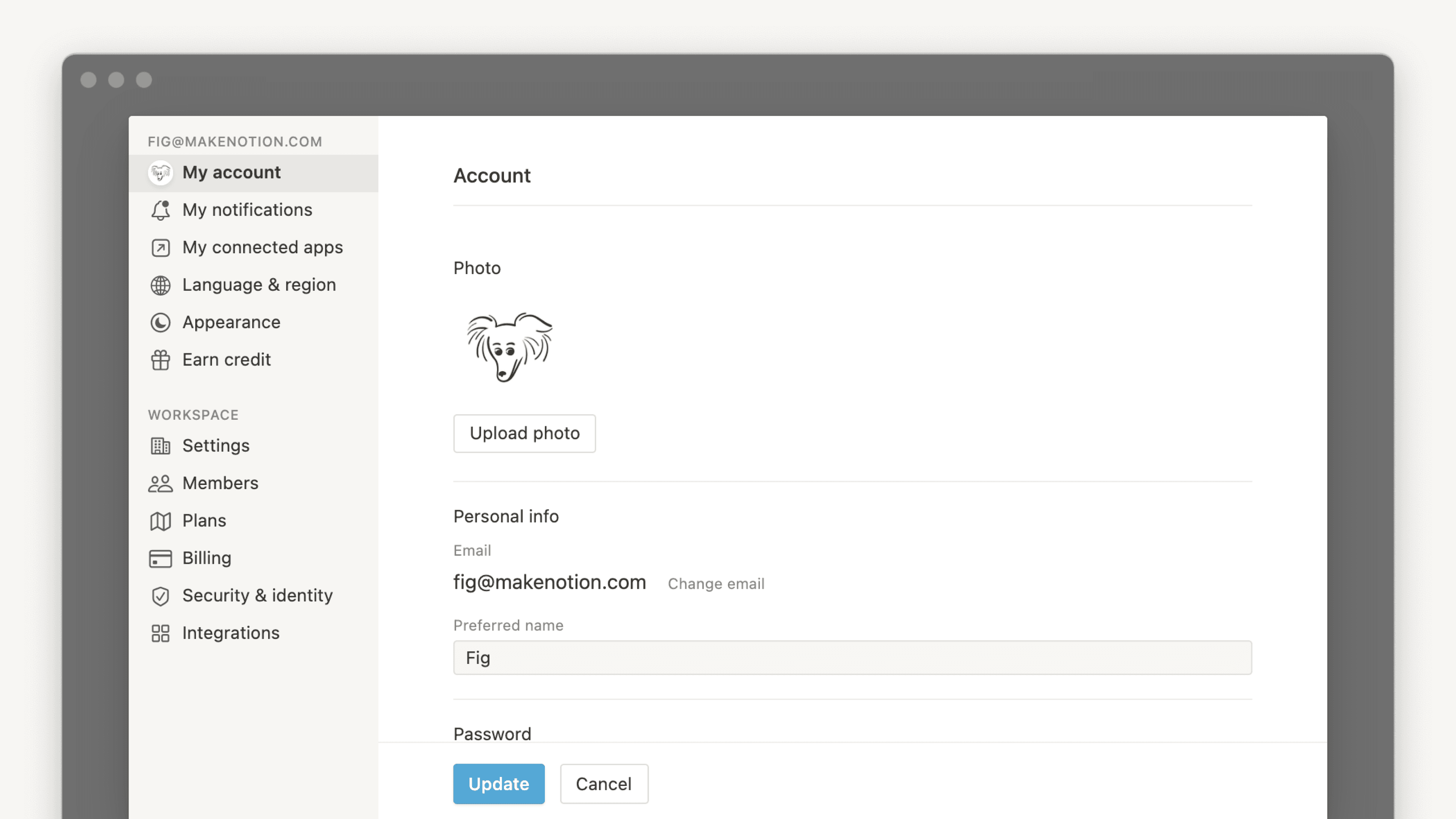 Kontoeinstellungen - Hero