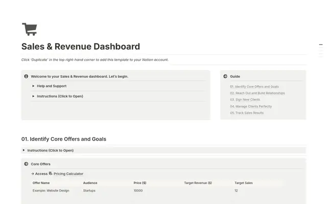 Sales & Revenue Dashboard